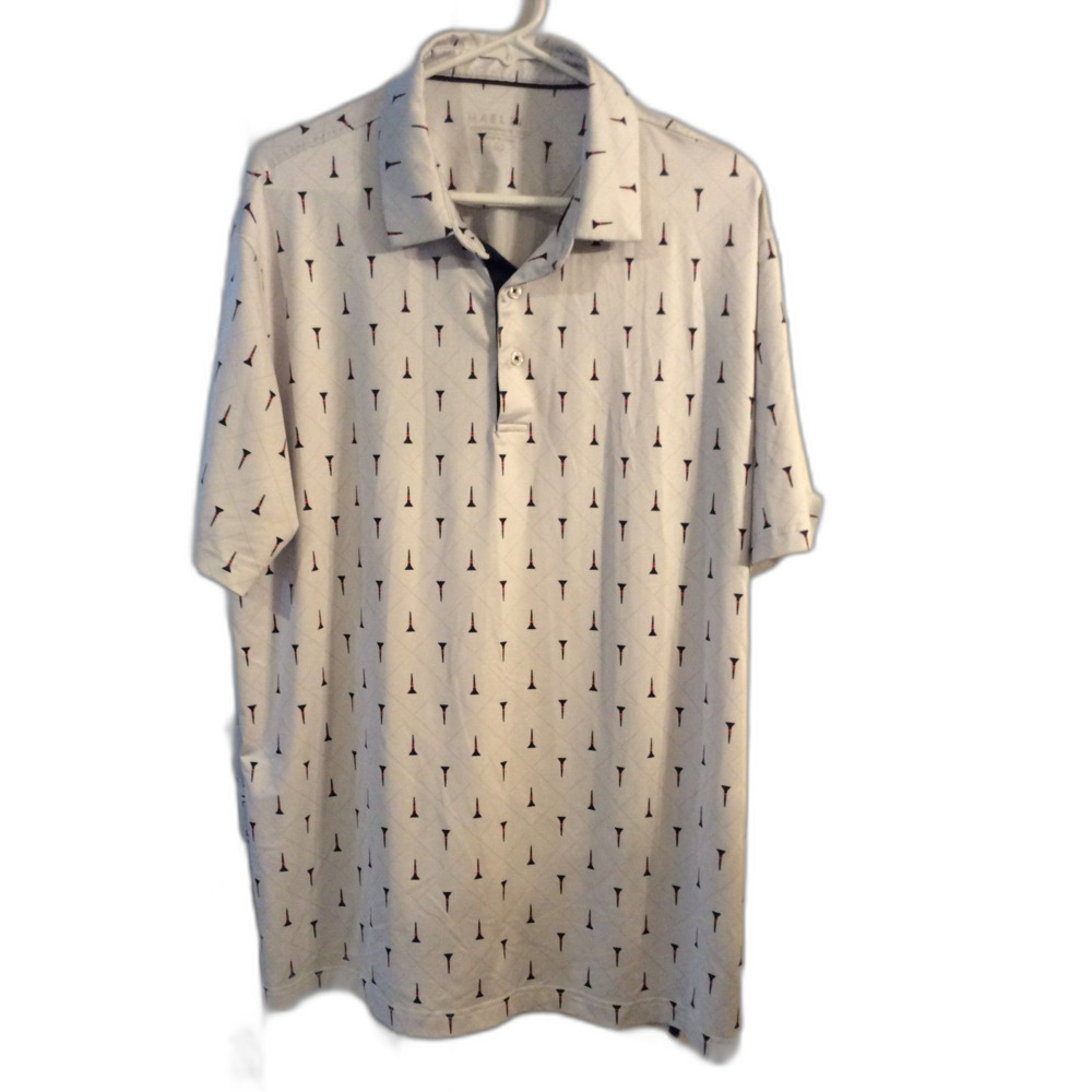 Maelreo Golf Polo 1/4 Button down shirt Golf Tee Print XL Men's